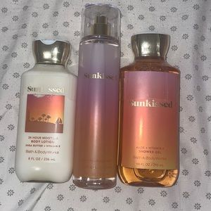 Bath and Body works 3 piece sunkissed set NEVER USED